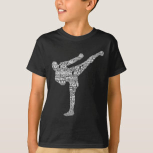 T-shirt Kickboxing Kickboxer Taekwondo Karaté Enfants Garç