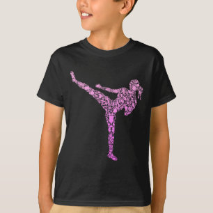 T-shirt Kickboxing Kickboxeuse Karaté Filles Enfants Femme