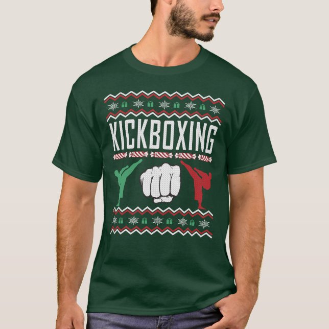 T-shirt Kickboxing laide pull de Noël (Devant)