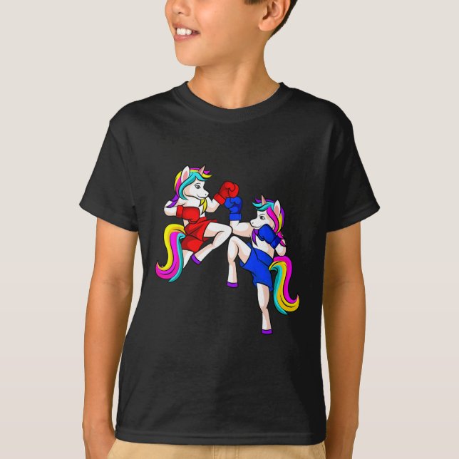 T-shirt Kickboxing Unicorn Kickboxer Mma  (Devant)