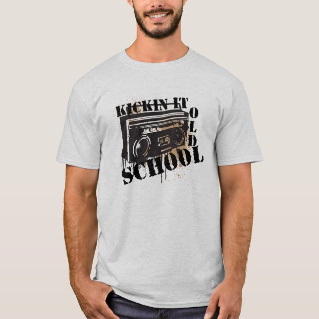 T-shirt Kickin il vieille école (Devant)