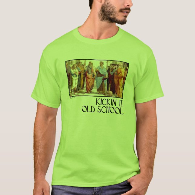 T-shirt Kickin il vieille école (d'Athènes) (Devant)
