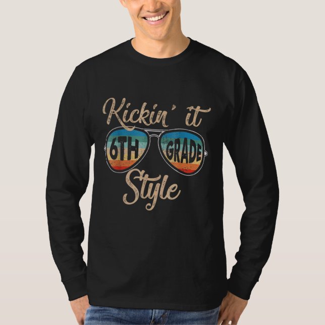 T-shirt Kickin' It 6e année Style Retour à l'école Element (Devant)
