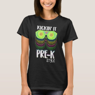 T-shirt Kickin It Pré K Style Retour À L'École Enseignants