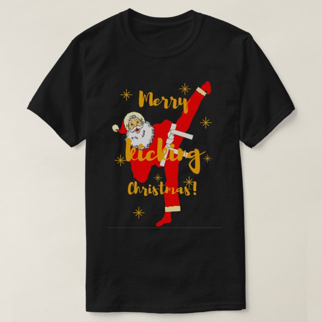 T-shirt Kicking Santa Claus Merry kicking Christmas par MA (Design devant)