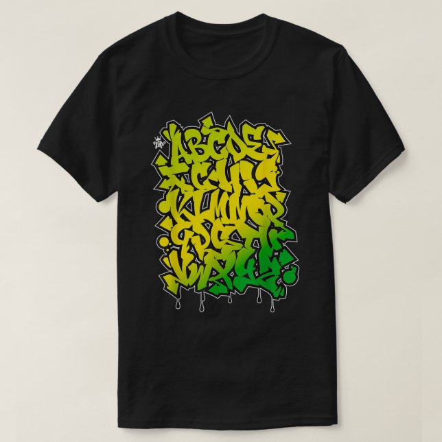 T-shirt Kid Graffiti Letters Alphabet Street Style  (Design devant)