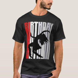 T-shirt Kid Red Dance Retro Anniversaire Théâtre Danseuse