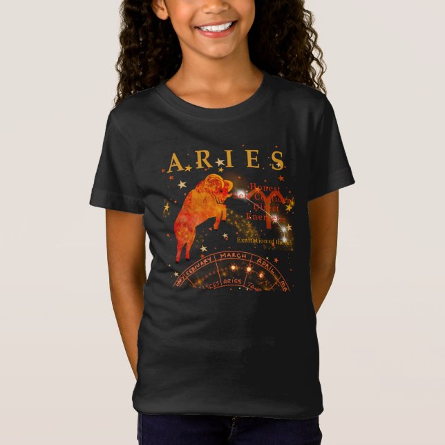 T-shirt Kid Retro Aries Zodiac Traits (Devant)