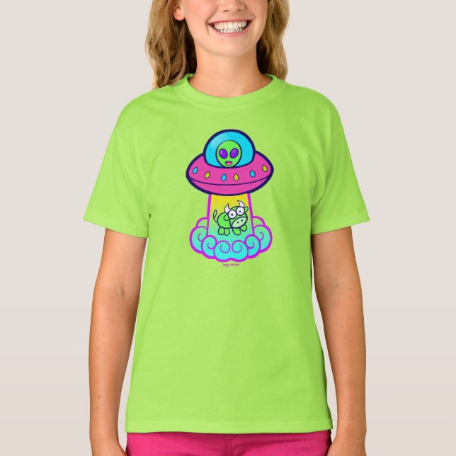 T-shirt Kidcore UFO Cute Kawaii (Devant)