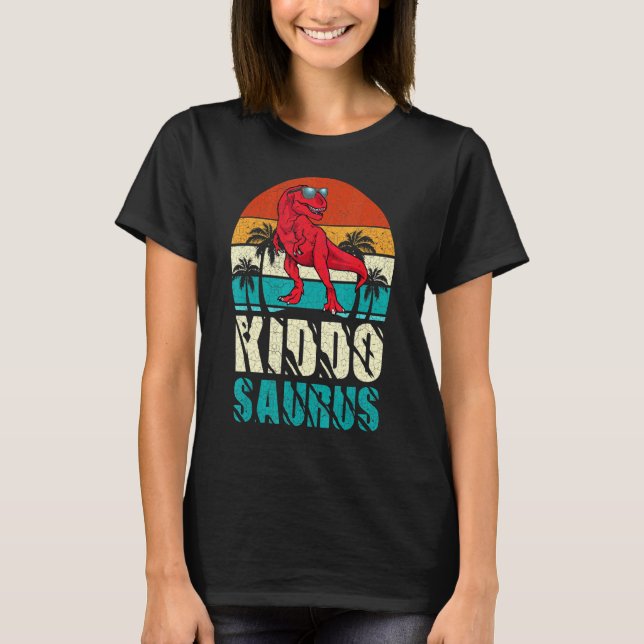 T-shirt Kiddosaurus T Rex Dinosaure Gamin Saurus Assorti F (Devant)
