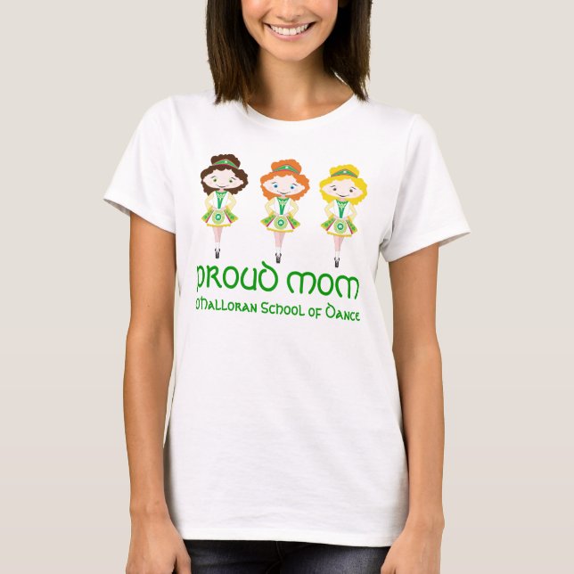 T-shirt KIDLETS irlandais danseuse école fière maman (Devant)