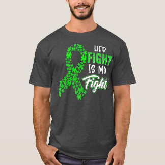 T-shirt Kidney Disease Awareness Her Fight Green Ribbon