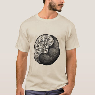 T-shirt Kidney Yin Yang - anatomie cachemire surréaliste