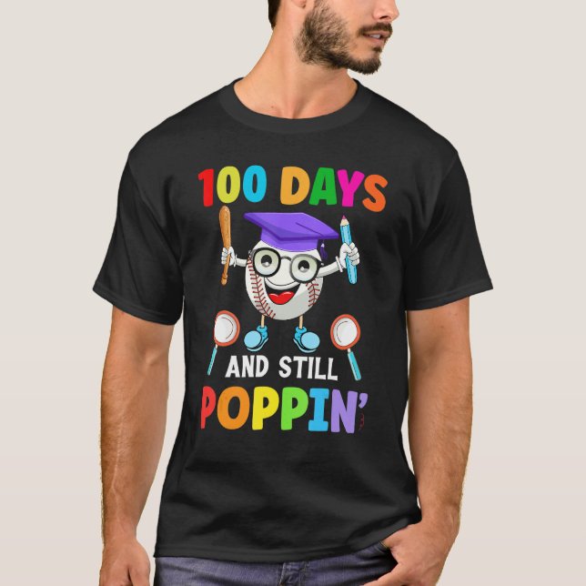 T-shirt Kids 100 Days and Still Poppin Happy 100 Days Of S (Devant)