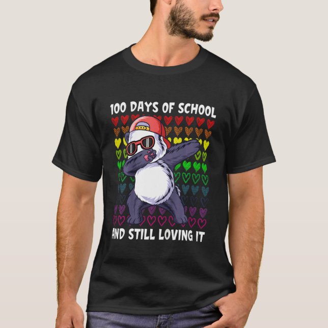 T-shirt Kids 100 Days Of School And Still Loving It Hearts (Devant)