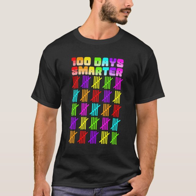 T-shirt Kids 100 Days Smarter Shirts, Boys Girls 100th Day (Devant)