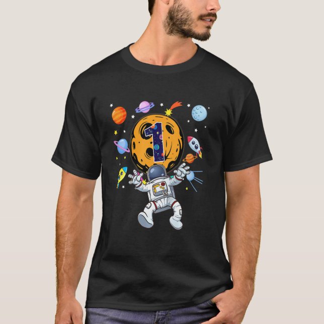 T-shirt Kids 1 Year Old Astronaut Boy Girl 1st Birthday Sp (Devant)