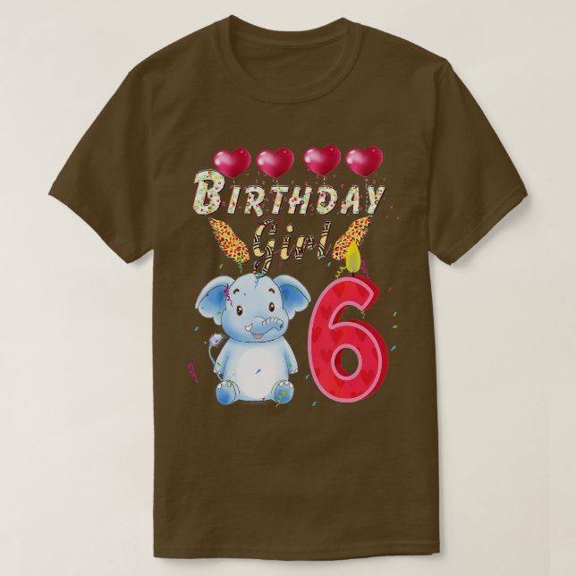 T-shirt Kids 1 Year Old Elephant Birthday Girl Cute 1th Pa (Design devant)