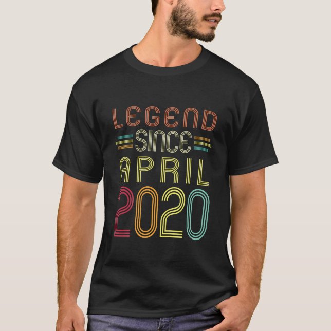 T-shirt Kids 2 Years Old Gifts - Legend Since April 2020 2 (Devant)