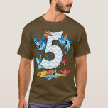 T-shirt Kids 5th Birthday Boy Shark 5 Year Old Sharks Ocea<br><div class="desc">Kids 5th Birthday Boy Shark 5 Year Old Sharks Ocean  .</div>