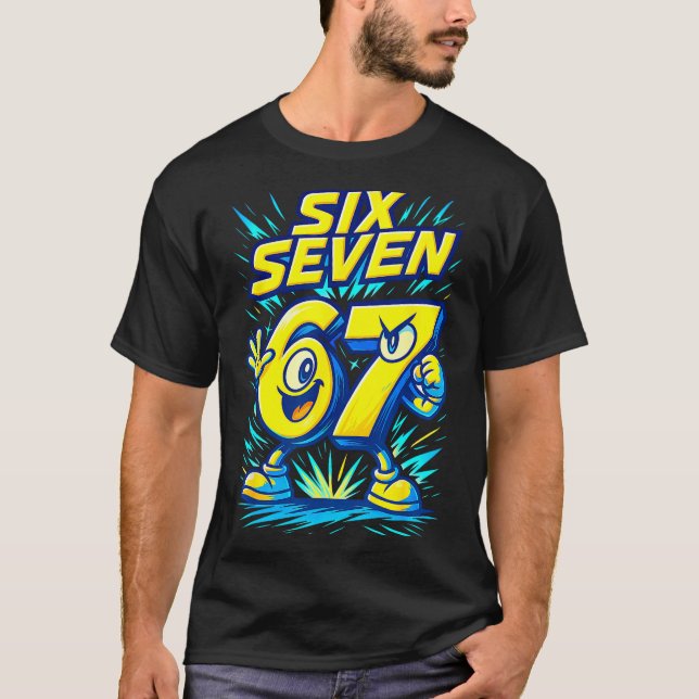 T-shirt Kids 67 Six Seven Italian Brainrot 6 7 Funny Meme  (Devant)