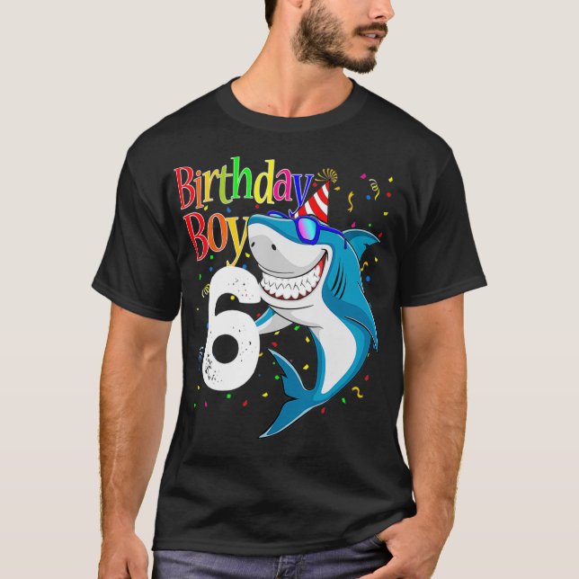 T-shirt Kids 6th Birthday Boy Shark s JawSome Six  Boys  (Devant)