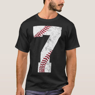 T-shirt Kids 7th Birthday 2015 Baseball Boys Kids Seven 7