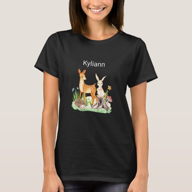 T-shirt Kids Animal deer rabbit hedgehog Kylian_1 (Devant)