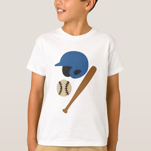 T-shirt Kids Baseball Tee – Rubber Text Style (Devant)