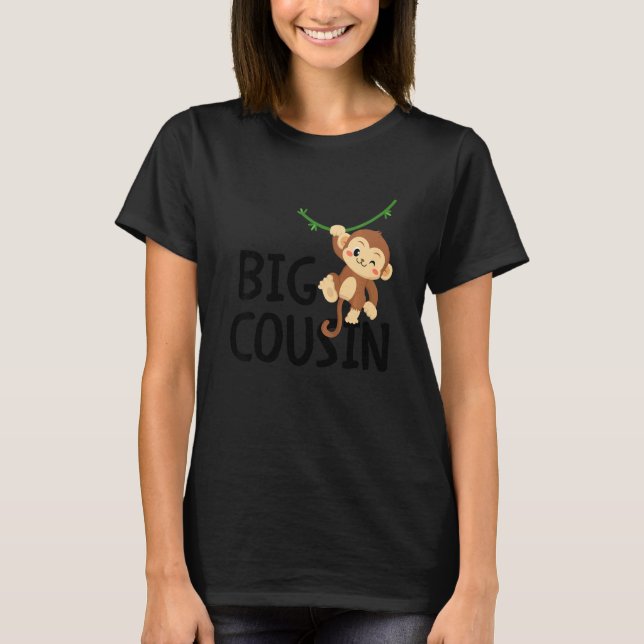 T-shirt Kids Big Best Cousin Ever Monkey Animal World's Gr (Devant)