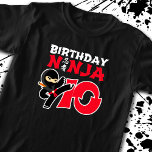 T-shirt Kids Birthday Ninja<br><div class="desc">This Birthday Ninja 10 makes a parfaite venin pour a 10 ans d'anniversaire ninja birthday. "It feese the Japanese Symbole for Ninjutsu with a cartoon ninja doing a karate kick that the birthday or girl will love" This ninja birthday design for boys and girls is a perfect fit for 10...</div>