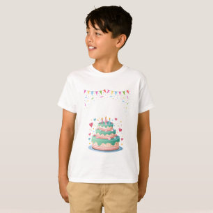 T-shirt Kids Birthday Party Invitation Fun Cartoon Style