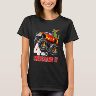 T-shirt Kids Boys 4e Birthday Monster Pick Birthday 4