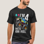 T-shirt Kids Boys 4e Birthday Monster Pick Birthday 4<br><div class="desc">Enfants garçons 4e anniversaire Monster Truck Anniversaire 4 ans Voiture.</div>