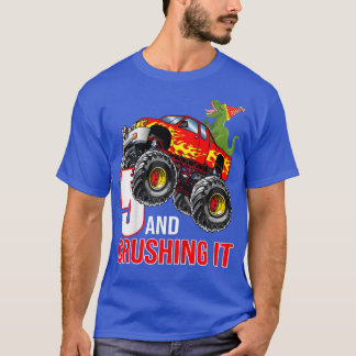 T-shirt Kids Boys 5e Birthday Monster Truck Birthday 5 ye