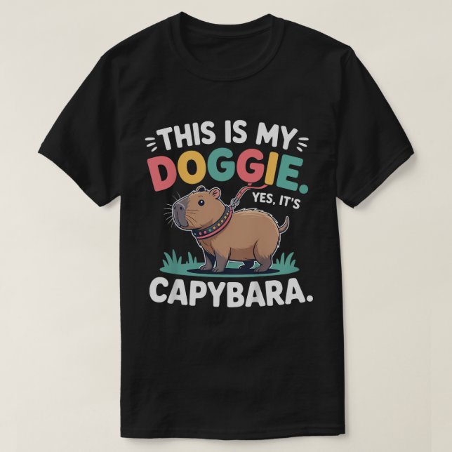 T-shirt Kids Capybara Is A Doggie Funny Kids  (Design devant)