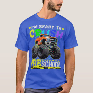T-shirt Kids Cool Monster Truck Preschool Back To School F