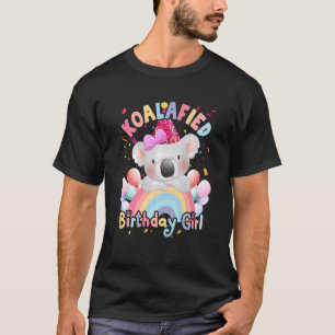 T-shirt Kids Cute Coalafied Birthday Girls Koala Bear Ki