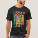 T-shirt Kids Dabbing Cat 9 Years Old Happy 9th Birthday Bo<br><div class="desc">Kids Dabbing Cat 9 Years Old Happy 9th Birthday Boom I am 9.</div>