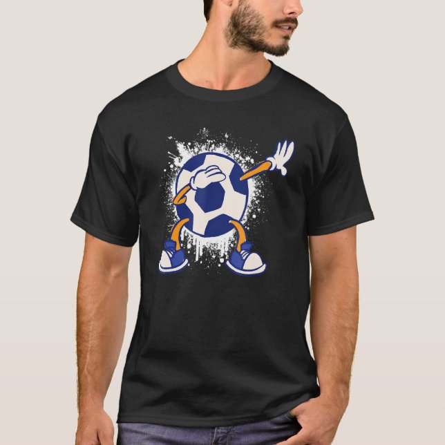 T-shirt Kids Dabbing joueur de football pour les fans de f (Devant)