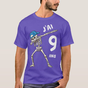 T-shirt Kids Dabbing Skeleton Ninth Birthday Gift