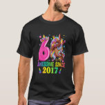 T-shirt Kids Dabbing Unicorn 6th Birthday Girl Unicorn Par<br><div class="desc">Kids Dabbing Unicorn 6th Birthday Girl Unicorn Party 6 Years Old  .</div>