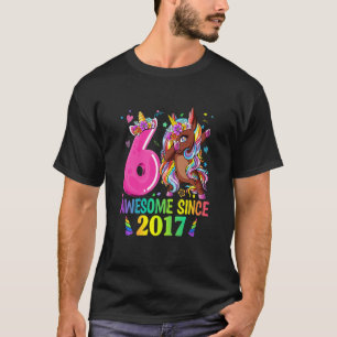 T-shirt Kids Dabbing Unicorn 6th Birthday Girl Unicorn Par