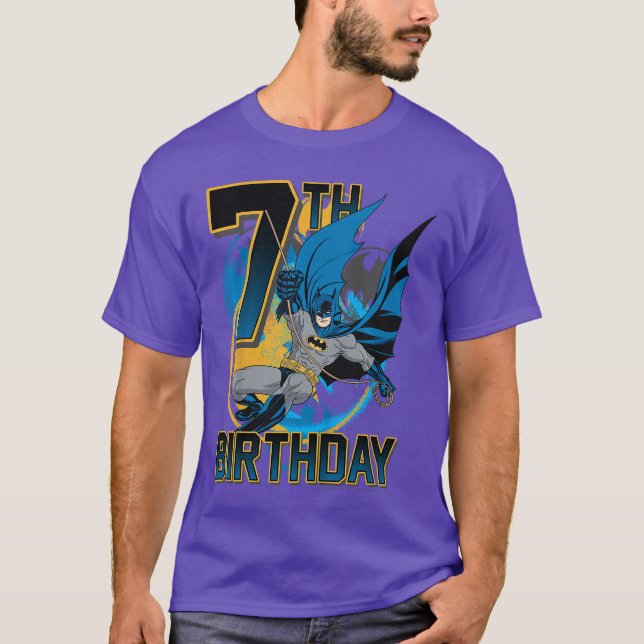 T-shirt Kids DC Comics Batman 7th Birthday Action Shot fri (Devant)
