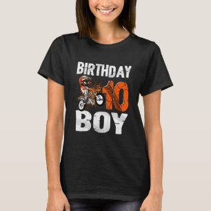T-shirt Kids Dirt Bike Rider 10 ans Motocross 10th B