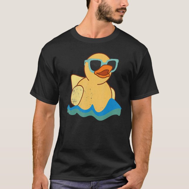 T-shirt Kids Duck aime nager (Devant)