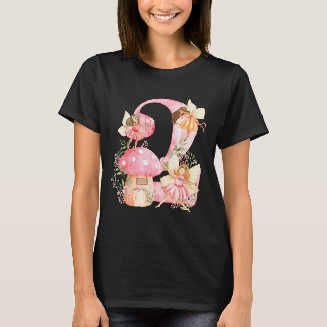 T-shirt Kids Fairy 2nd Birthday Girl Party Magical Fairy B (Devant)