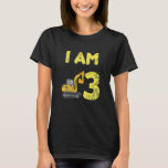 T-shirt Kids Family Construction Truck Excavateur Birthday<br><div class="desc">Enfants Famille Construction Camion Excavateur Anniversaire Je Suis Trois 3 4.</div>