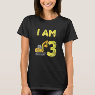 T-shirt Kids Family Construction Truck Excavateur Birthday