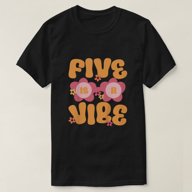 T-shirt Kids Five Est Une Vibe Super 5ème Anniversaire Thè (Design devant)